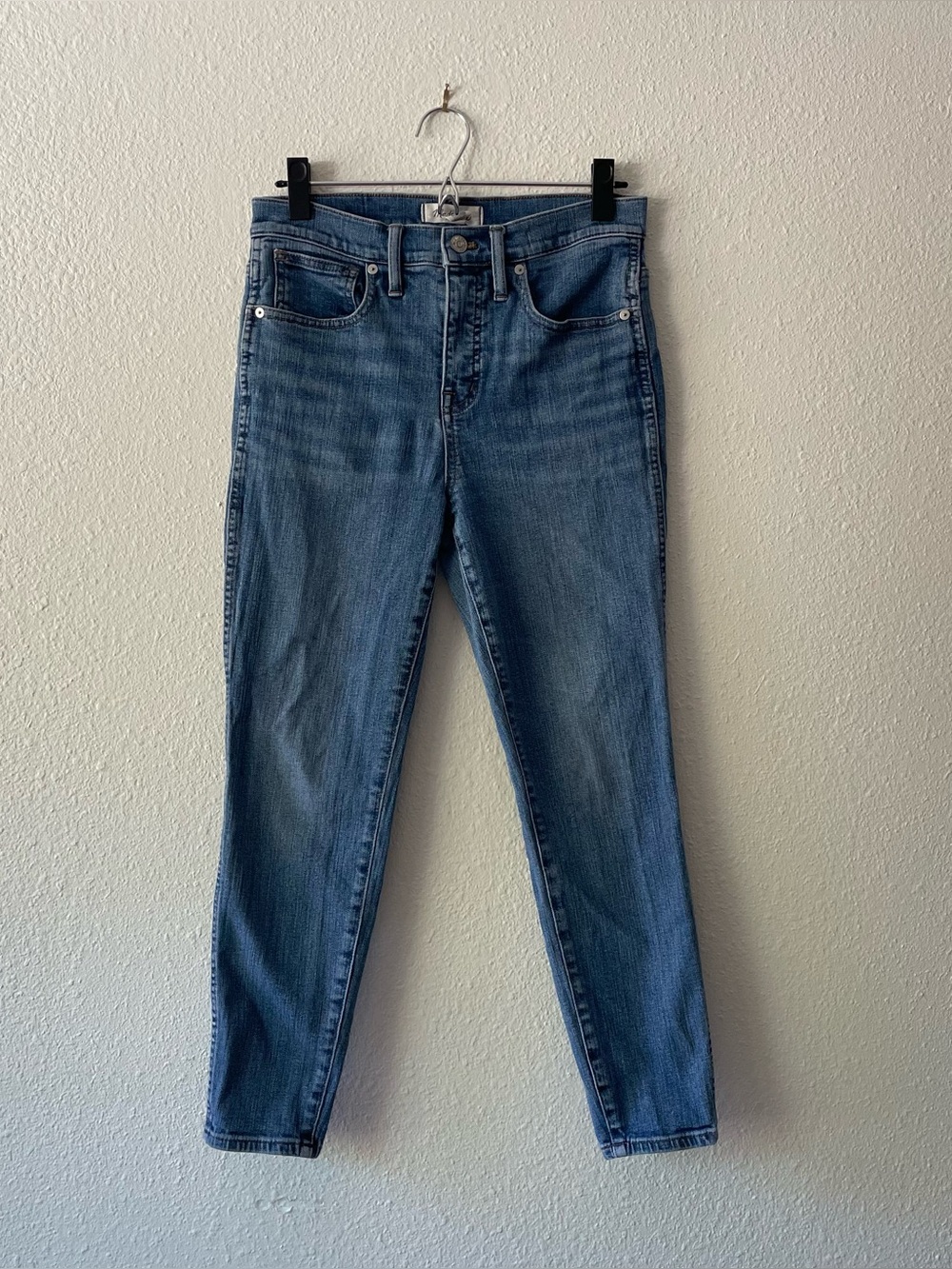 Madewell 10” High Rise Skinny Jeans Womens 28P Petite Blue Stretch Denim